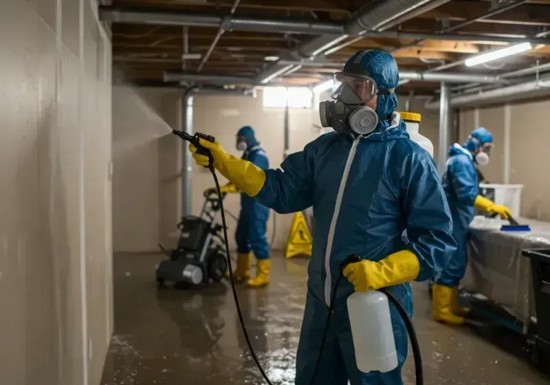 Basement Sanitization and Antimicrobial Treatment process in Saint Simons Island, GA